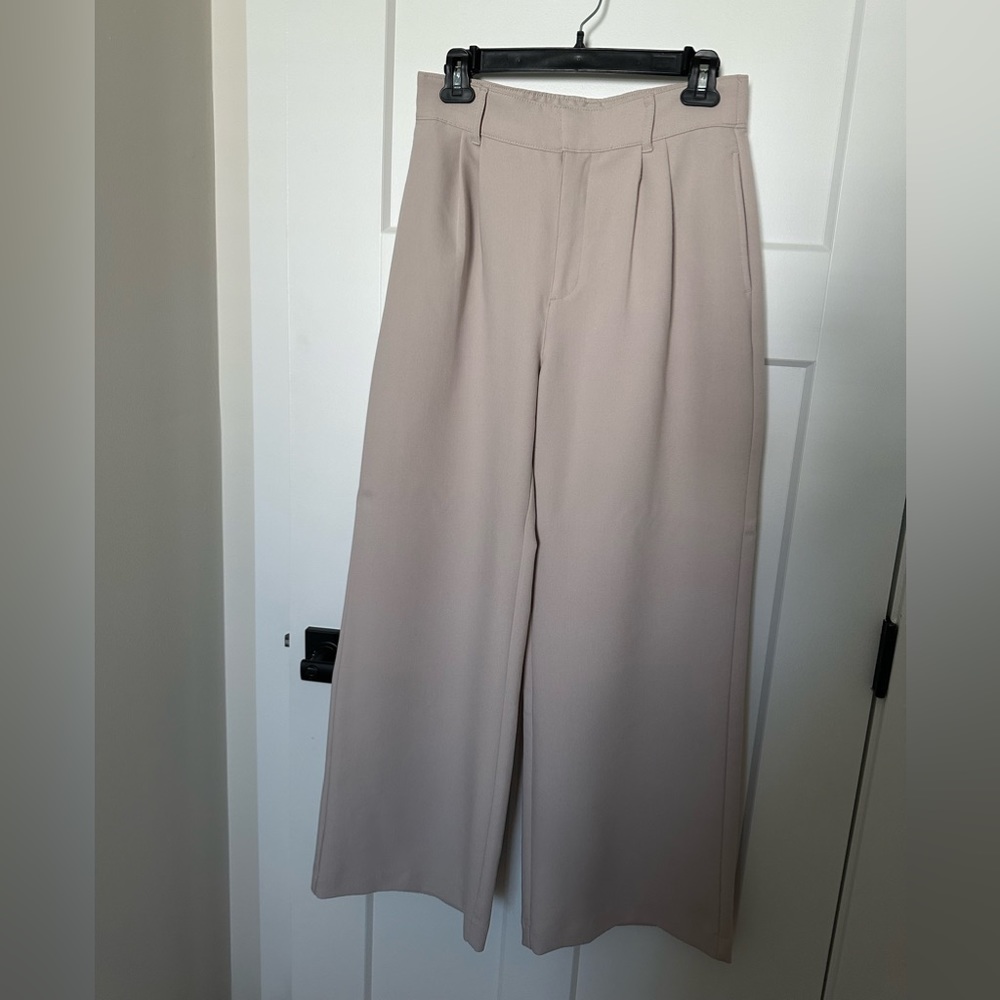 Abercrombie & Fitch Cream Wide Leg Pants